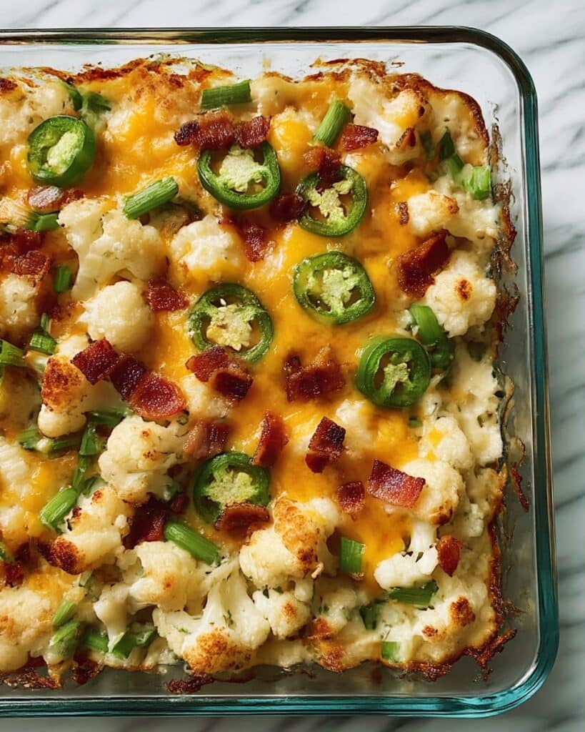 Tasty Jalapeno Popper Cauliflower Casserole Recipe