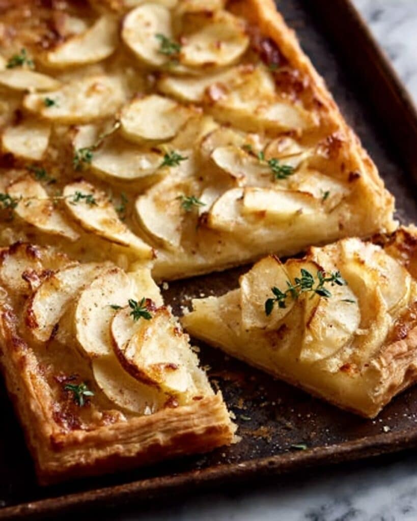 Caramelized Onion, Apple & Cheddar Tart Recipe