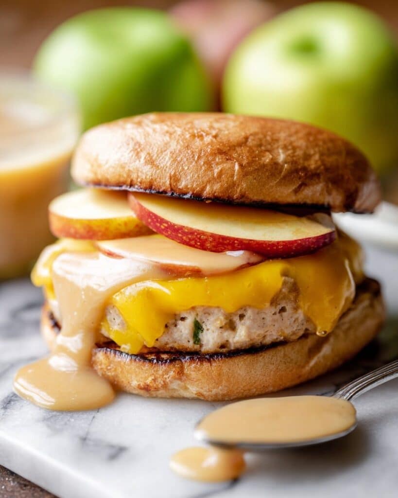 Apple Cheddar Turkey Burgers Recipe
