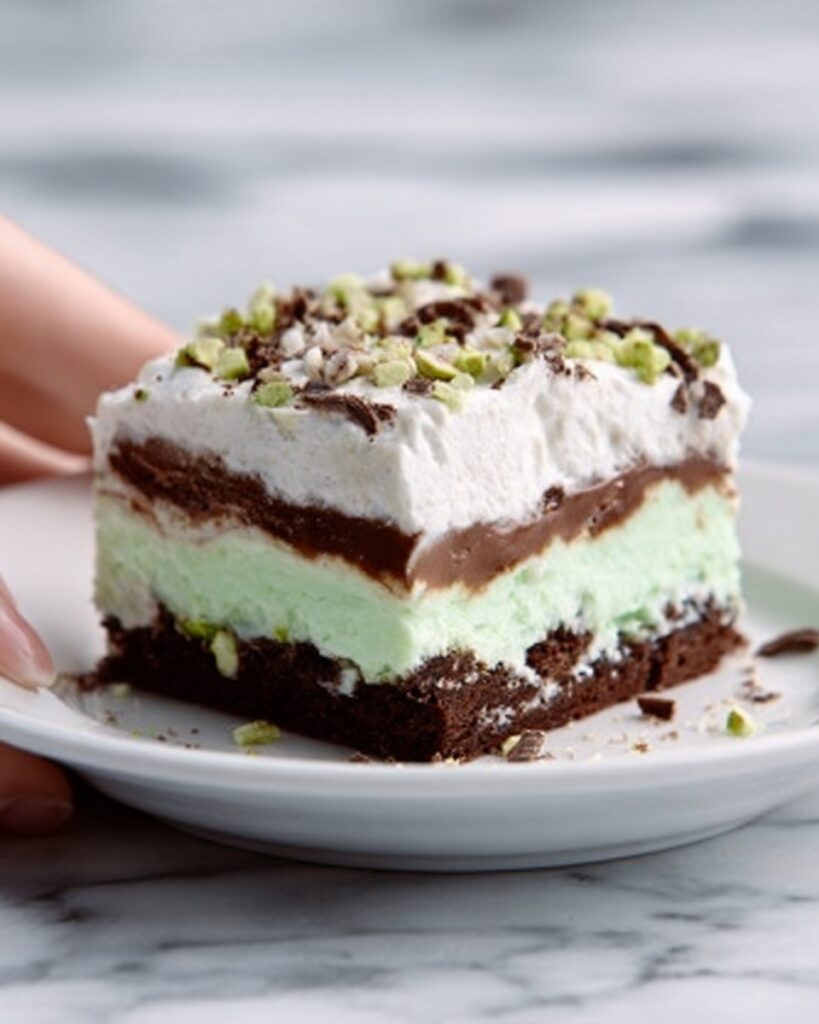 Mint Chocolate Bars with Mascarpone Whipped Cream Recipe