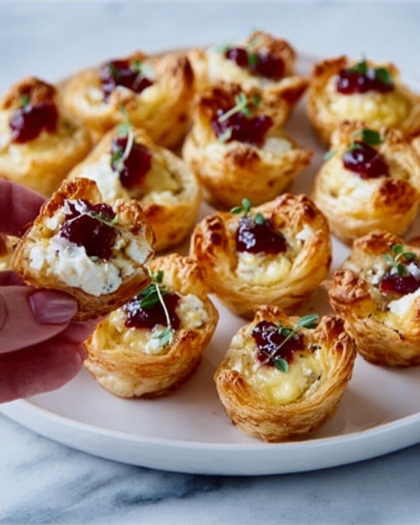 Cranberry Brie Puff Pastry Pinwheels Recipe
