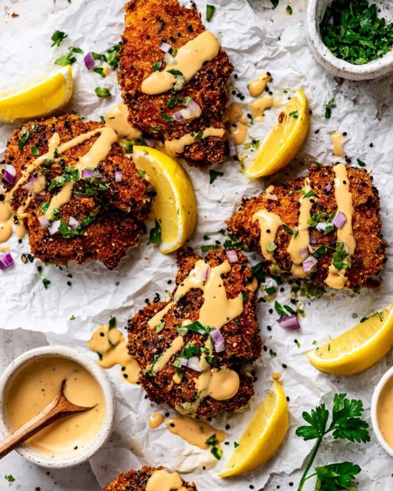 Pretzel Crusted Chicken with Cheddar-Mustard Sauce Recipe
