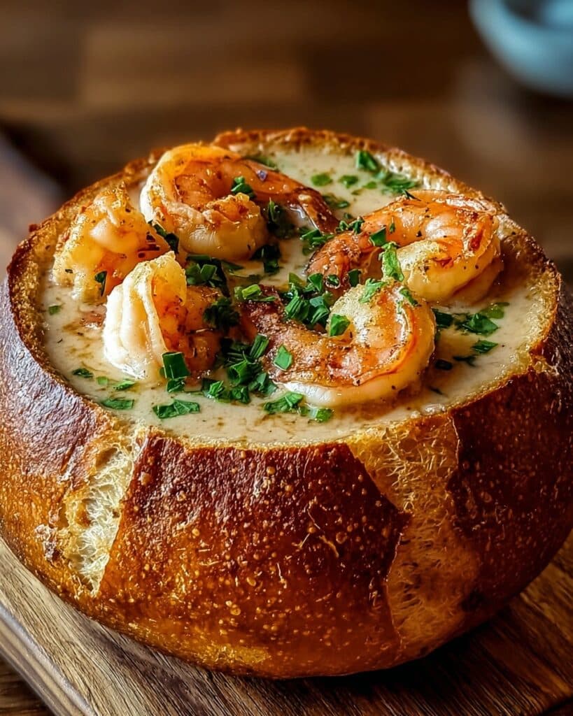 Stuffed Seafood Bread Bowl Recipe
