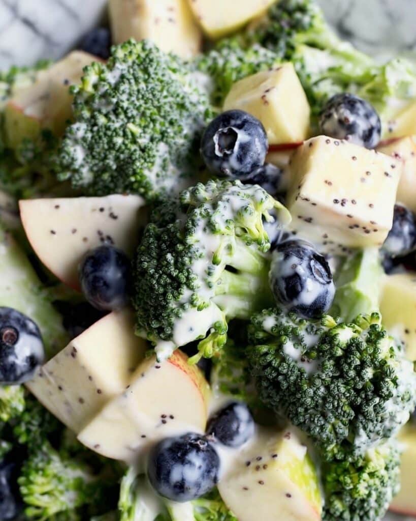 Skinny Broccoli Salad with Poppy Seed Dressing Recipe