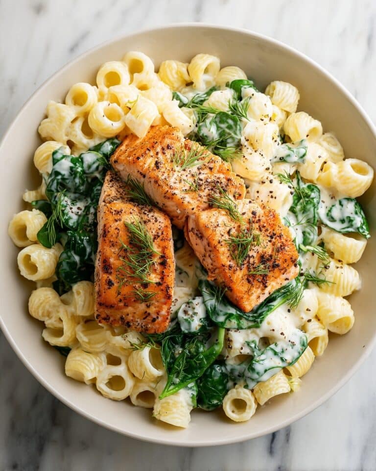Quick Salmon & Spinach Pasta Recipe