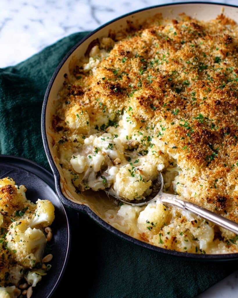 Crusty Baked Cauliflower and Farro Recipe
