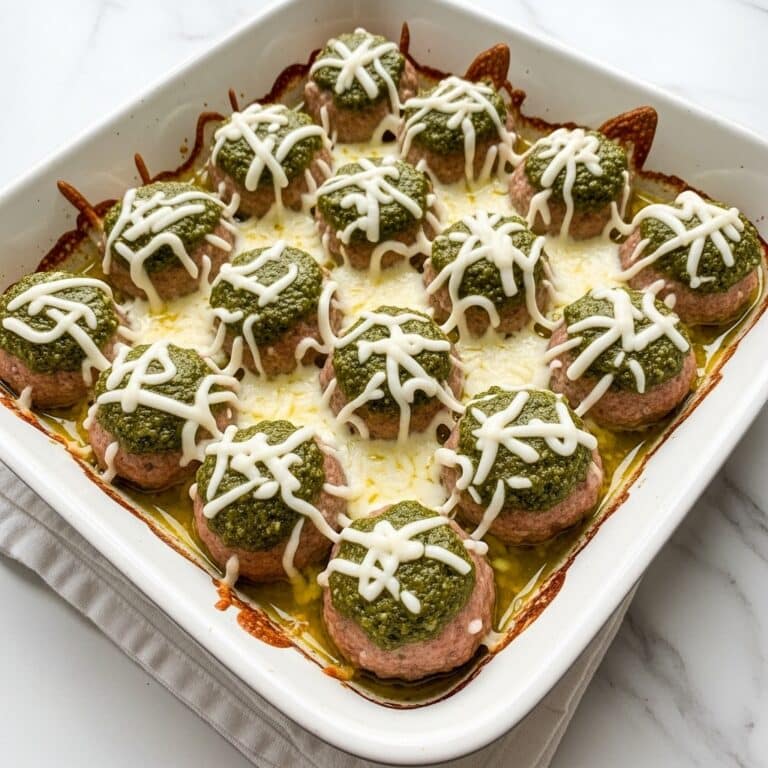 Pesto Baked Turkey Meatballs Recipe