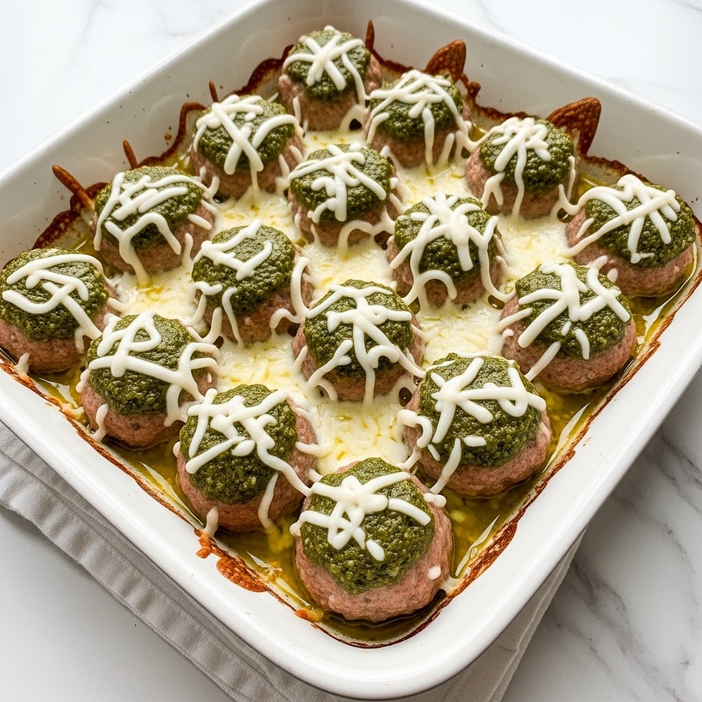 Pesto Baked Turkey Meatballs Recipe