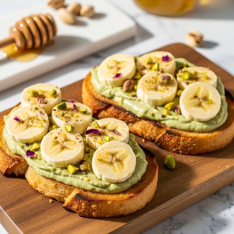 Banana Toast with Pistachio Cream Recipe