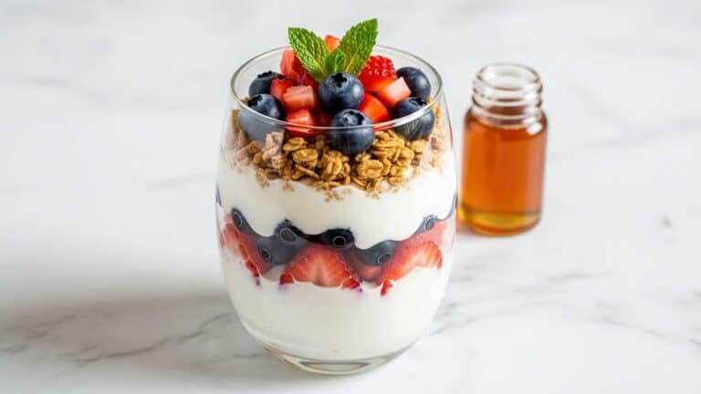 Honey Yogurt Parfait with Granola and Fresh Berries Recipe