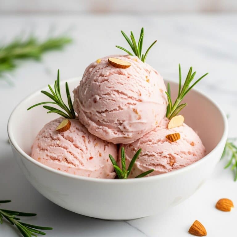 Creamy Ninja Creami Old Goat Ice Cream with Honey and Raspberry Jam Recipe