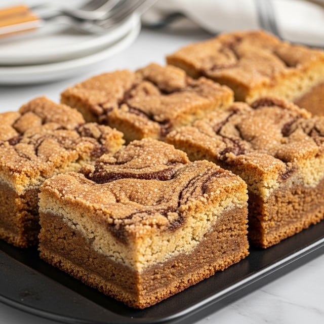 Cinnamon Swirl Snickerdoodle Blondies Recipe