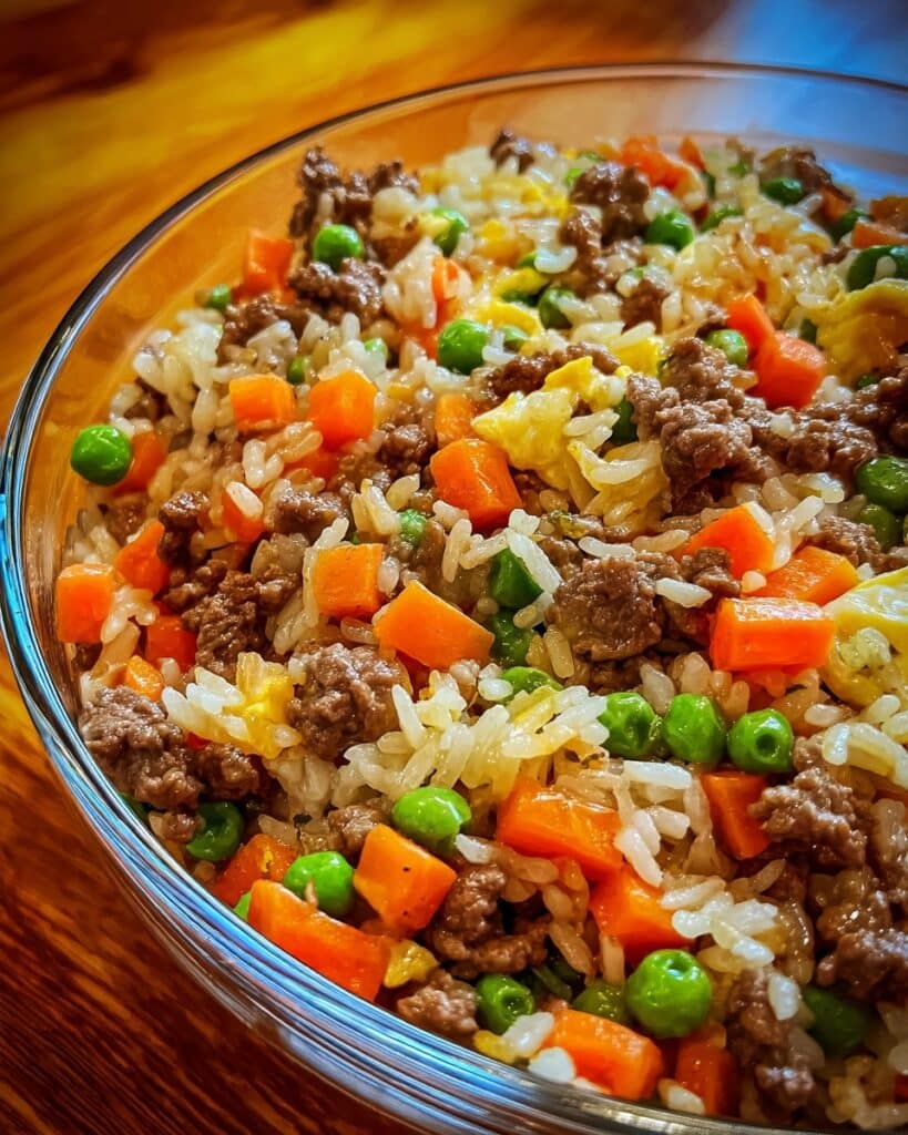 Savory Dirty Rice with Ground Meat and Aromatic Vegetables Recipe