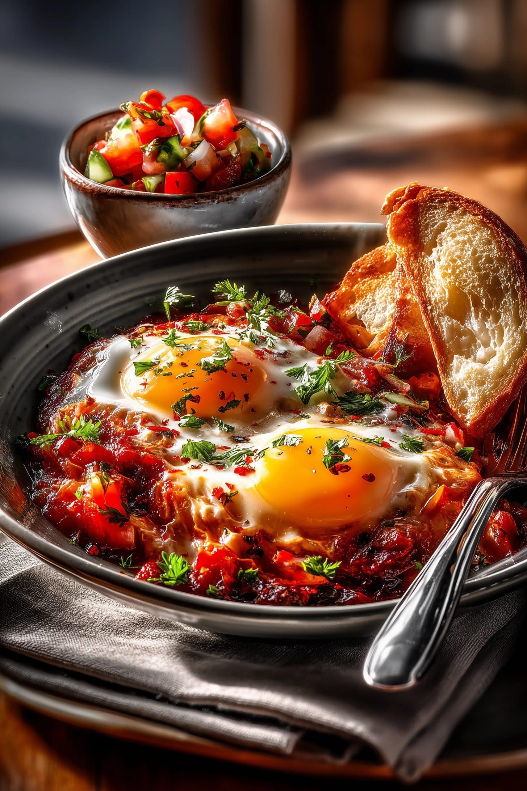 Smoky Beans & Baked Eggs Recipe - Recipe Image