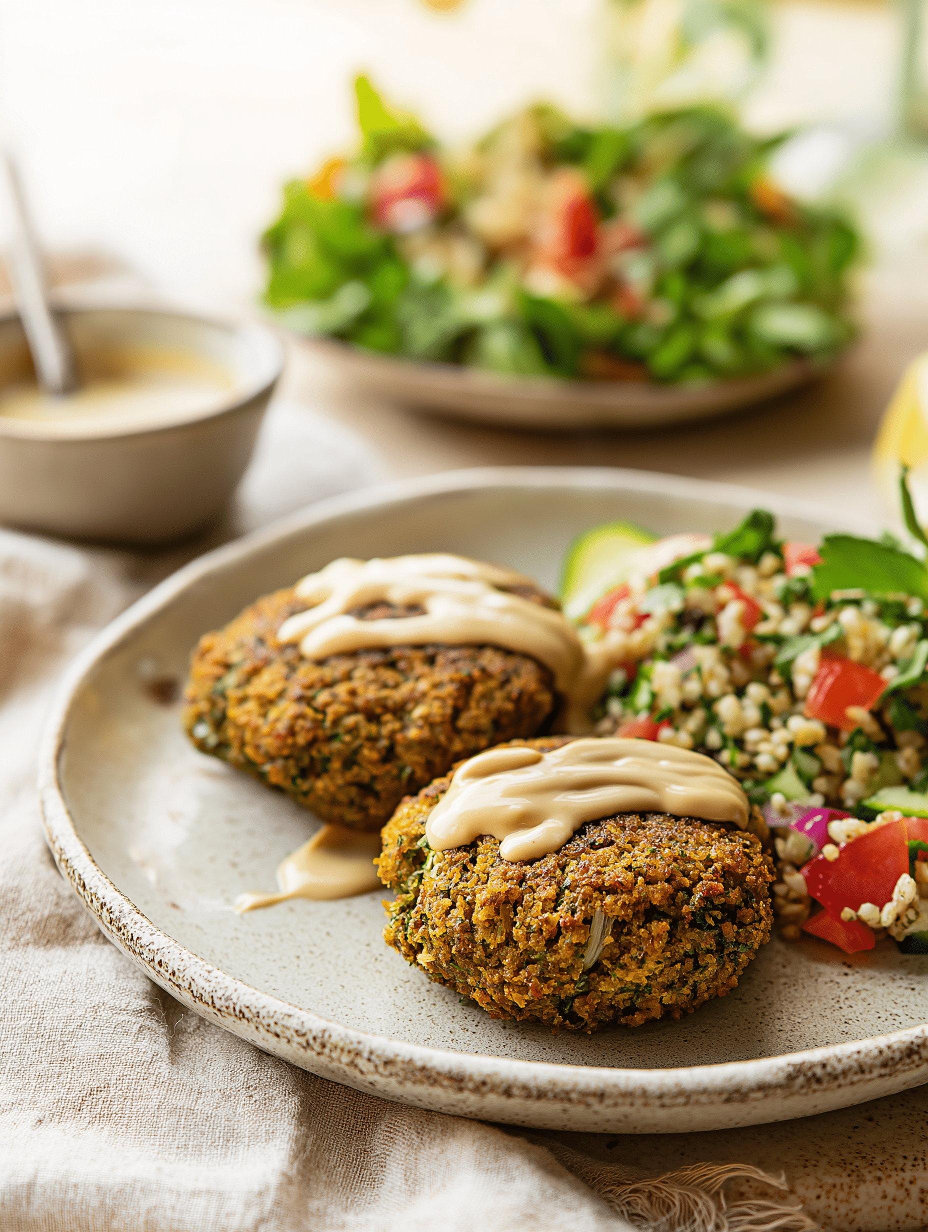 Crispy Panko-Crusted Mung Bean and Quinoa Cakes Recipe - Recipe Image