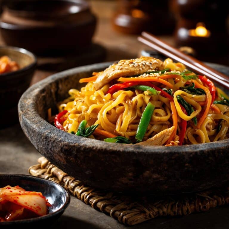 Stir-fried Noodles with Chicken and Vegetables Recipe