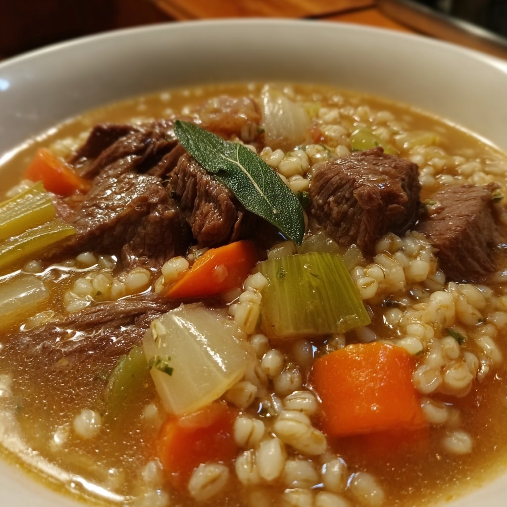 Instant Pot Beef Barley Soup Recipe