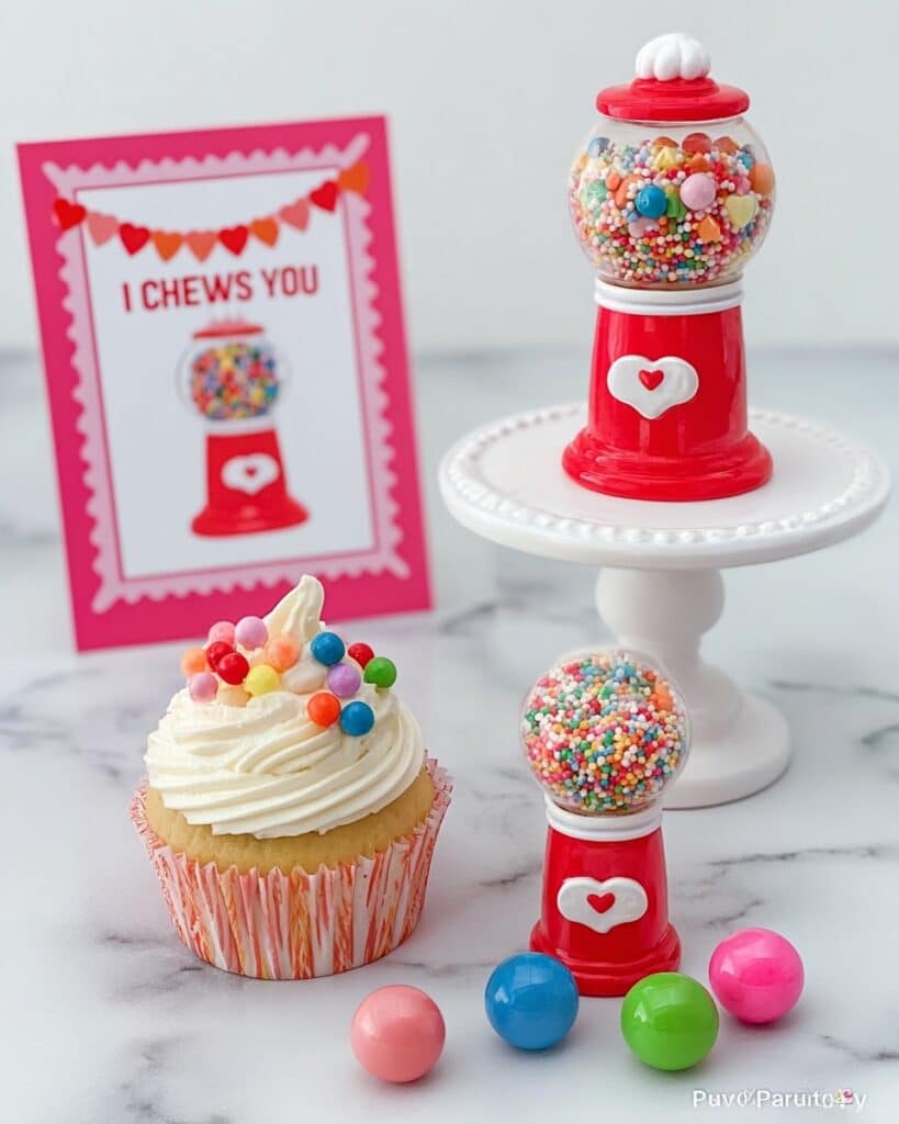 Lindt Chocolate Gumball Machine Cupcakes Recipe