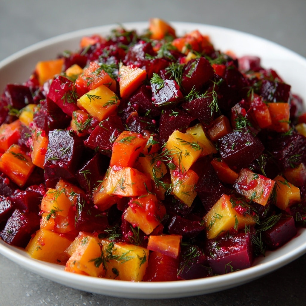 Sweet Potato & Beet Stacks with Pesto, Burrata, and Walnuts Recipe