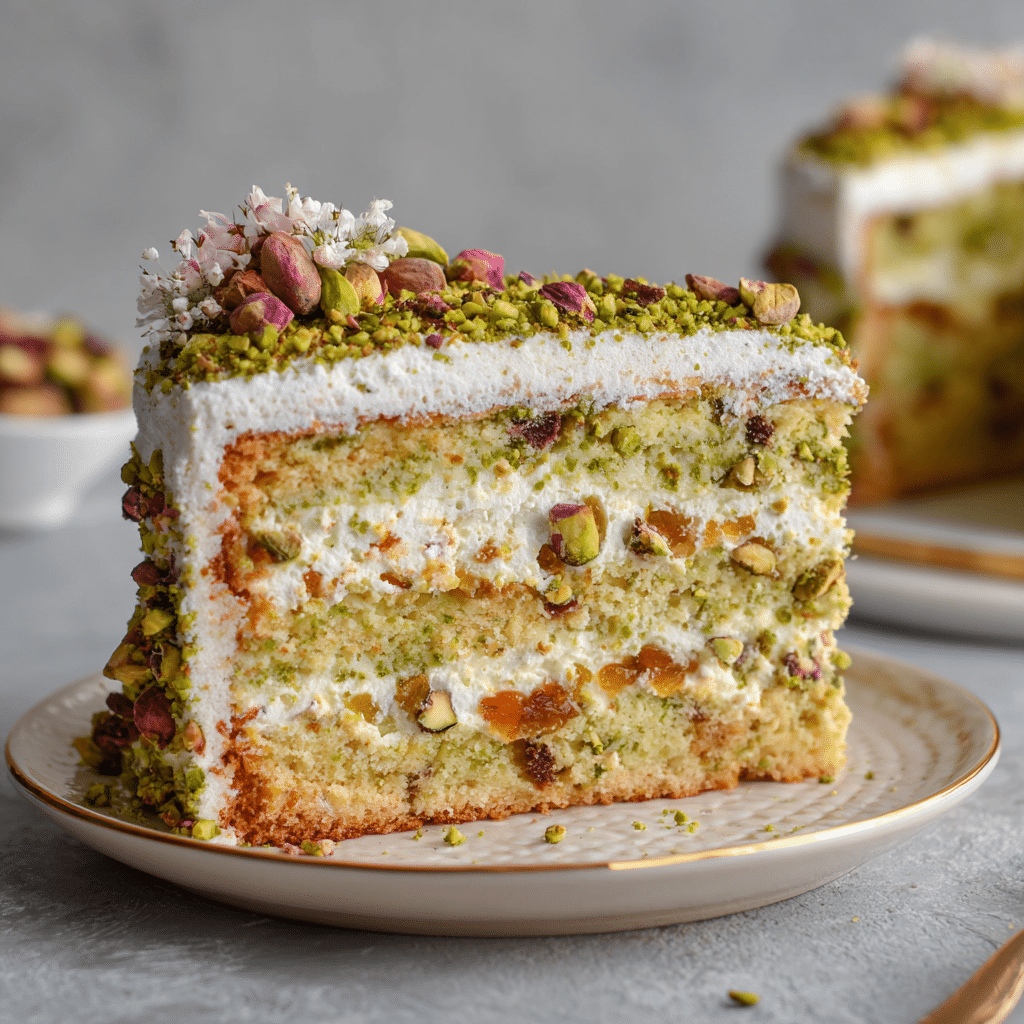 Decadent Pistachio Cake Recipe - Recipe Image