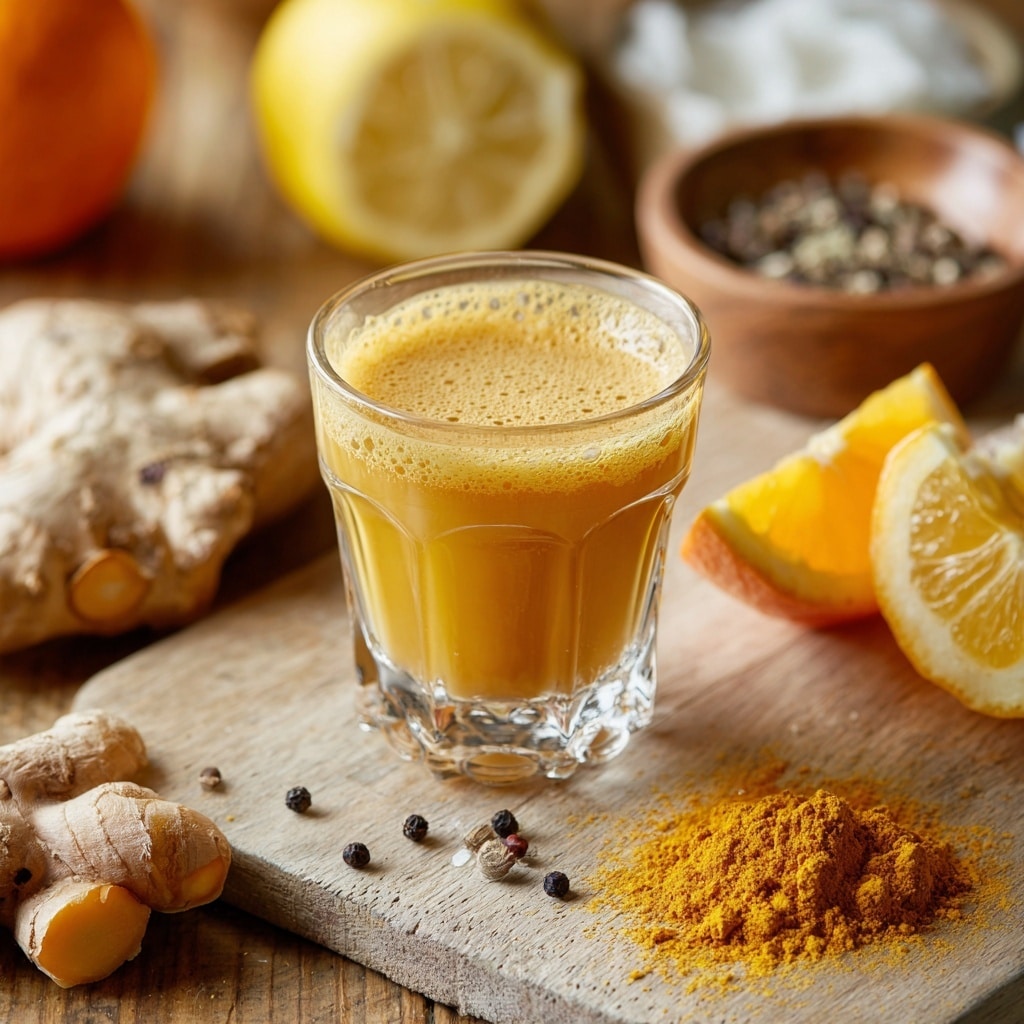 Homemade Ginger and Turmeric Immunity Shots Recipe