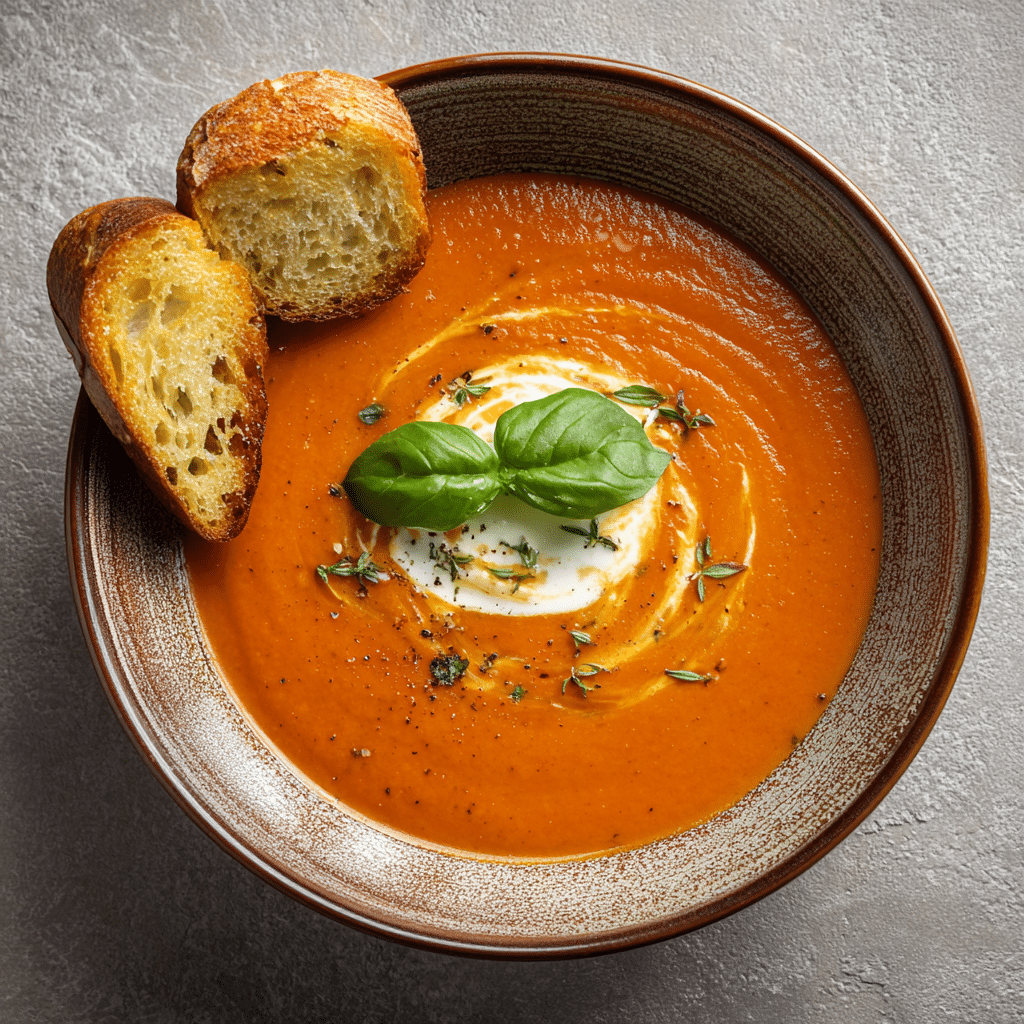5-Veg Creamy Tomato Soup Recipe - Recipe Image