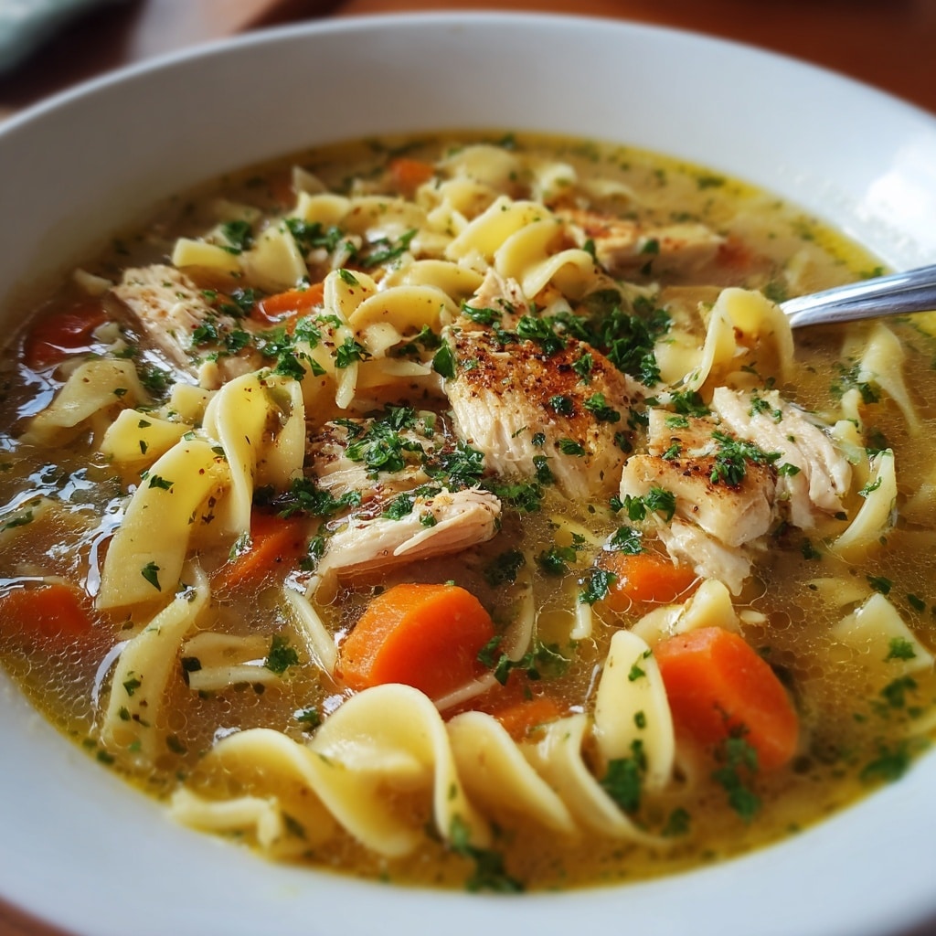 Creamy Chicken Noodle Soup Recipe - Recipe Image