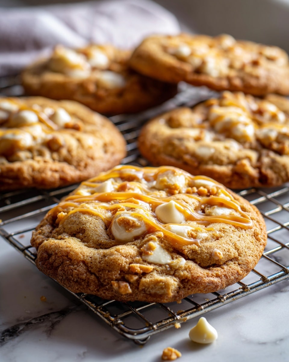 Biscoff Cookie Butter White Chocolate Chip Cookies Recipe - Recipe Image