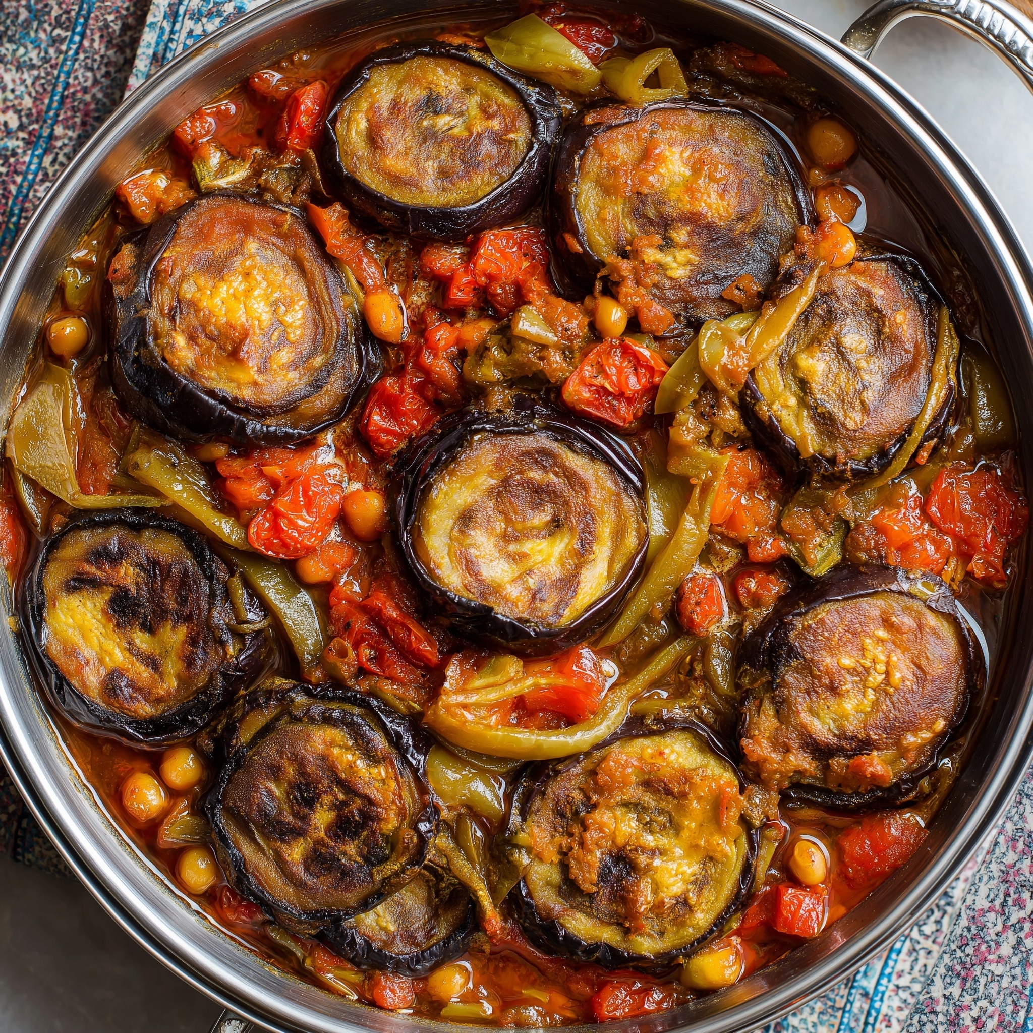 Aubergine & Tomato Satay Curry with Crispy Onions Recipe