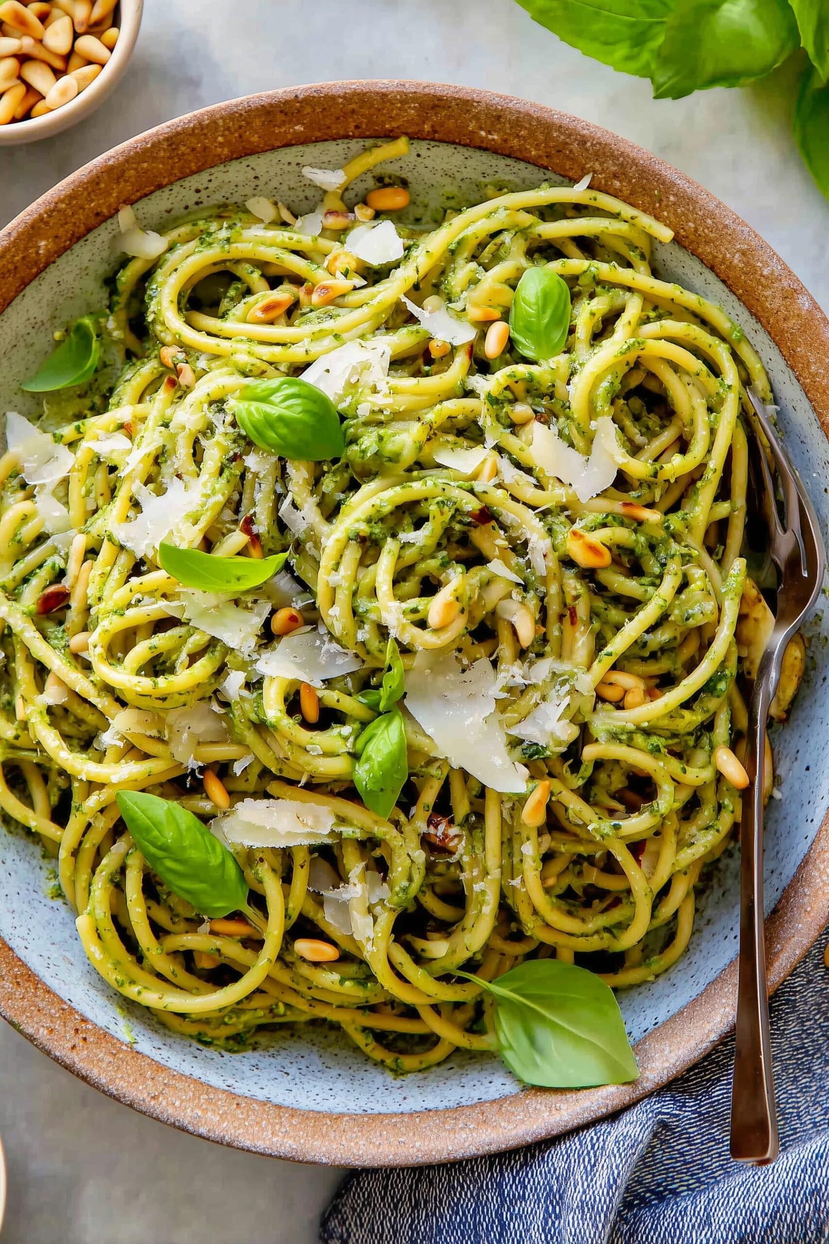 Creamy Parmesan Courgette and Butter Bean Dish with Pistachio Pesto Recipe - Recipe Image