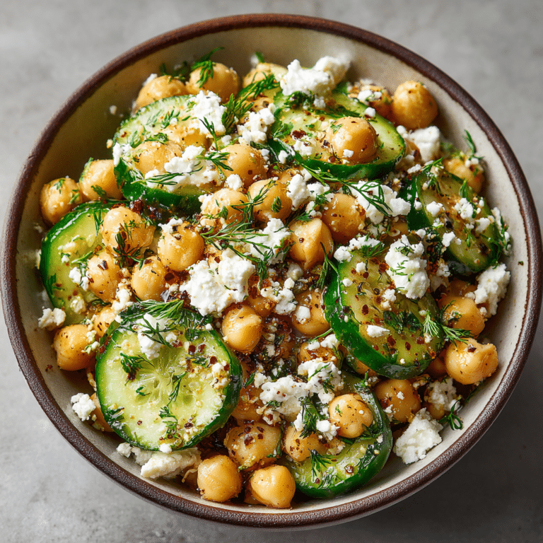 Feta Chickpea Salad with Fresh Herbs and Lemon Dressing Recipe