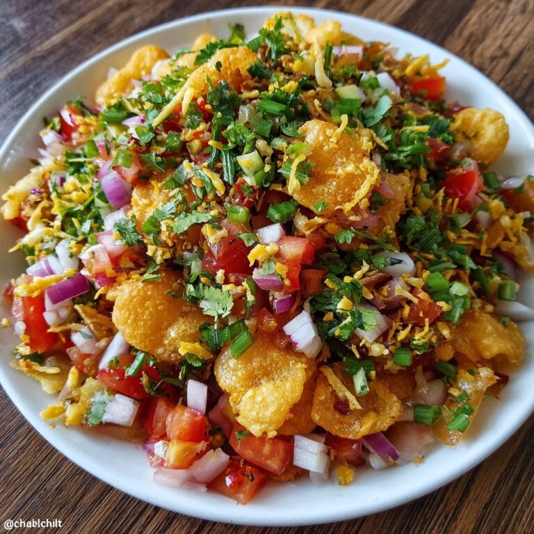Spicy Crispy Aloo Chaat with Tamarind and Pomegranate Recipe