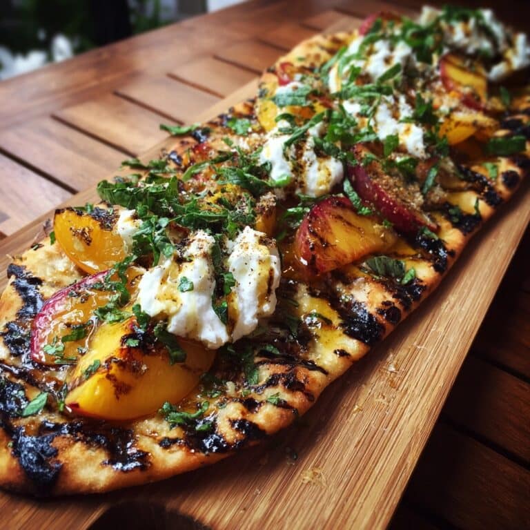 Thyme & Peach Bruschetta with Ricotta and Pistachios Recipe