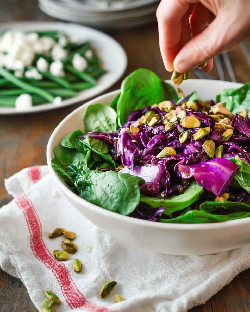 Warm Red Cabbage Salad with Garlic Herb Butter and Pistachios Recipe - Recipe Image