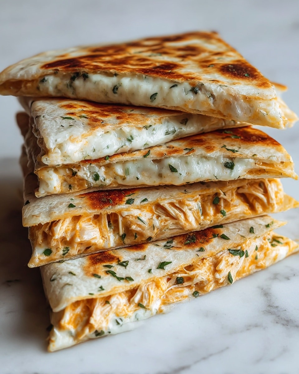 High Protein Chicken Ranch Quesadilla: Crispy, Creamy, Low-Carb Recipe - Recipe Image