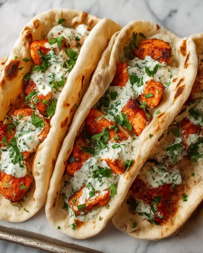 Sheet Pan Chicken Pitas with Herby Ranch Recipe