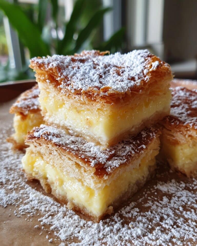 Classic Lemon Bars with Powdered Sugar Recipe