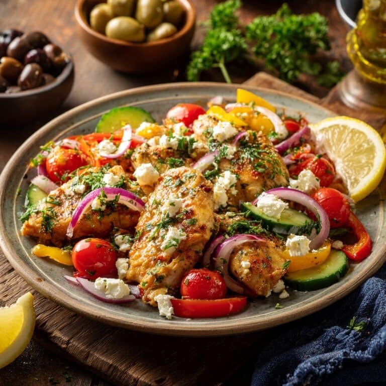 Slow Cooker Greek Chicken with Lemon, Garlic, and Mediterranean Herbs Recipe