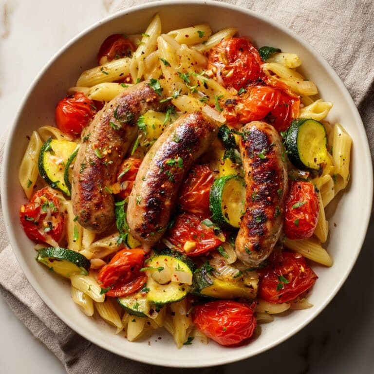Charred Hispi Cabbage and Sausage Pasta Recipe