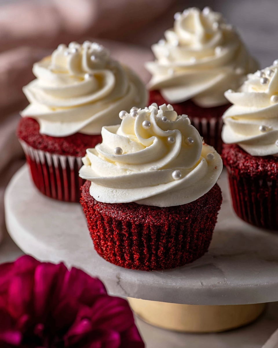 Red Velvet Cupcakes with Cream Cheese Frosting Recipe - Recipe Image