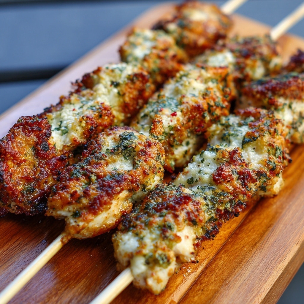 Garlic Parmesan Chicken Skewers Recipe