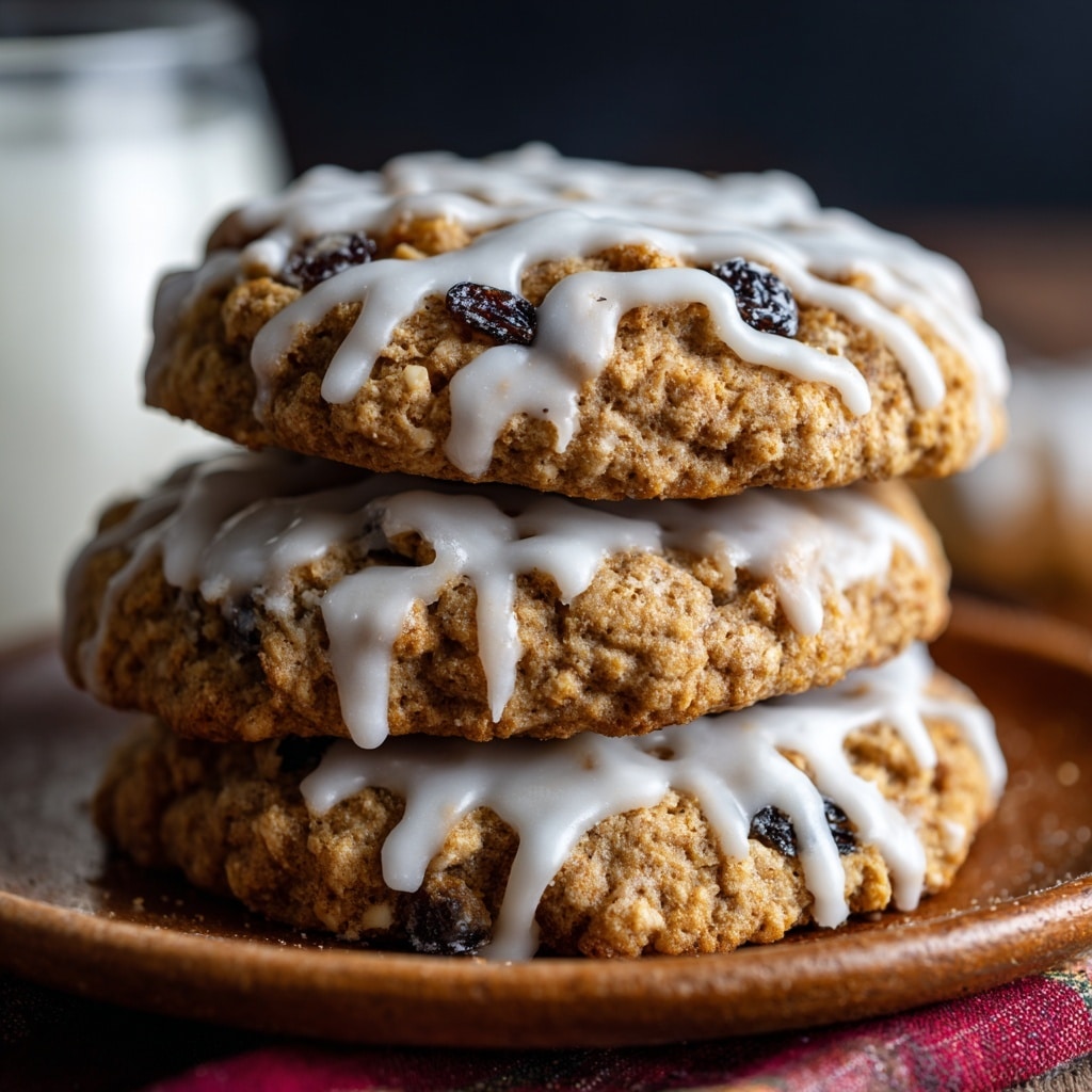 Strawberry Iced Oatmeal Cookies Recipe