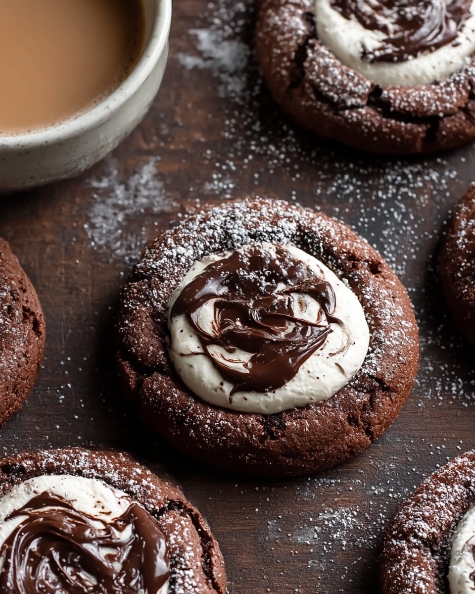Rich Hot Chocolate Cookies with Marshmallow Swirl Recipe - Recipe Image