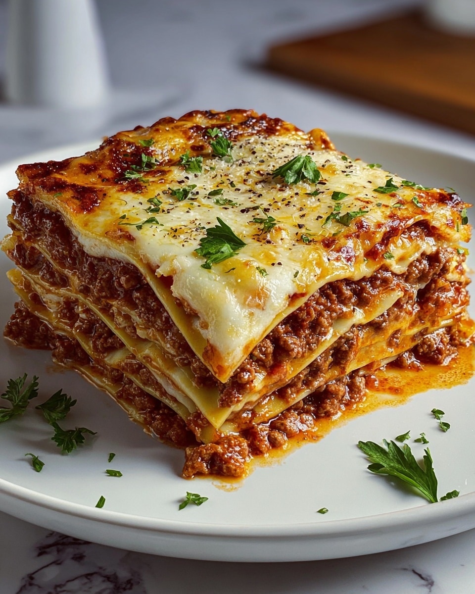 Parmesan Garlic Beef Lasagna: The Ultimate Comfort Food Recipe - Recipe Image