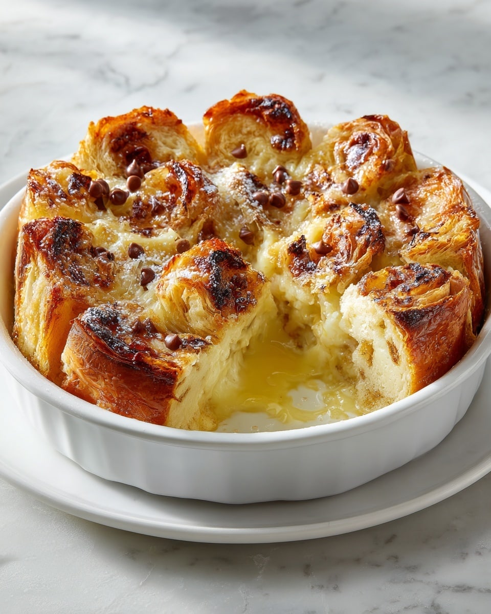 Chocolate Croissant Bread Pudding Recipe - Recipe Image