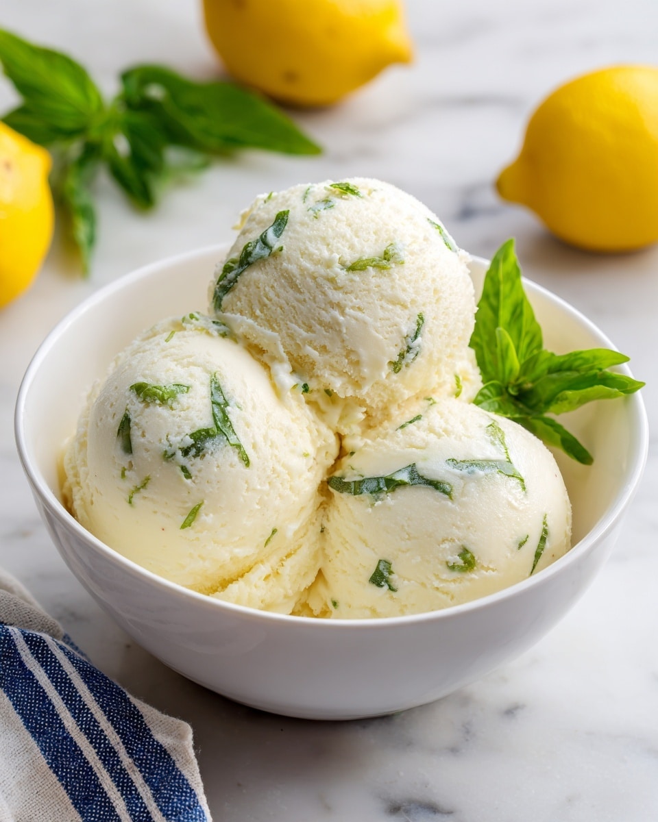 Lemon Basil Sorbet Recipe - Recipe Image