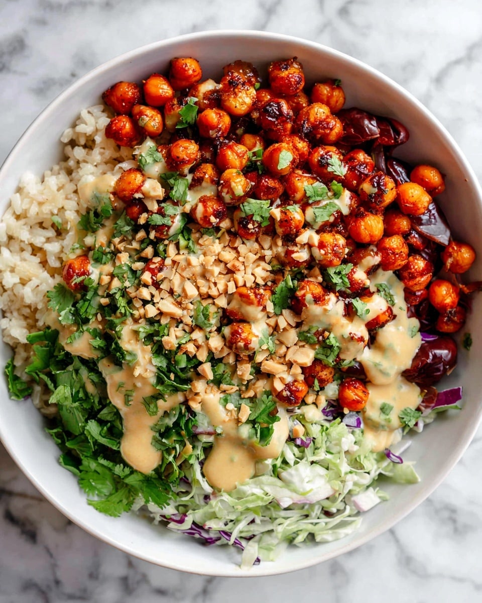Peanut Chickpea Protein Bowl Recipe - Recipe Image