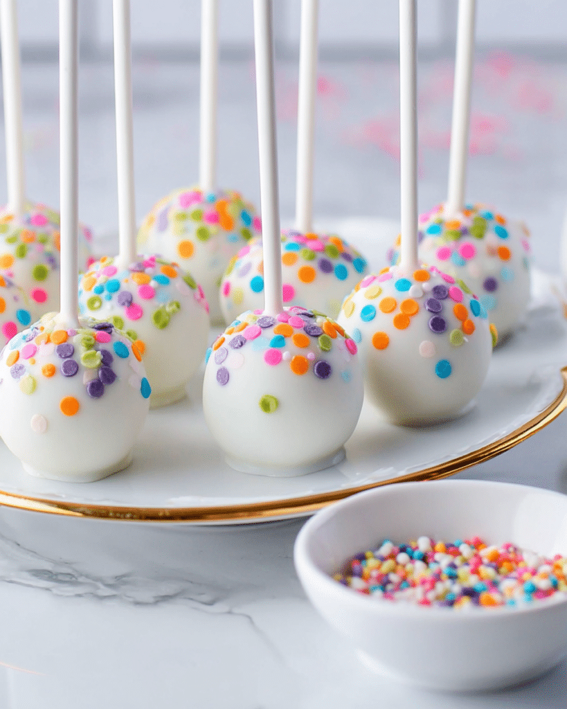 Gluten-Free Confetti Cake Pops Recipe