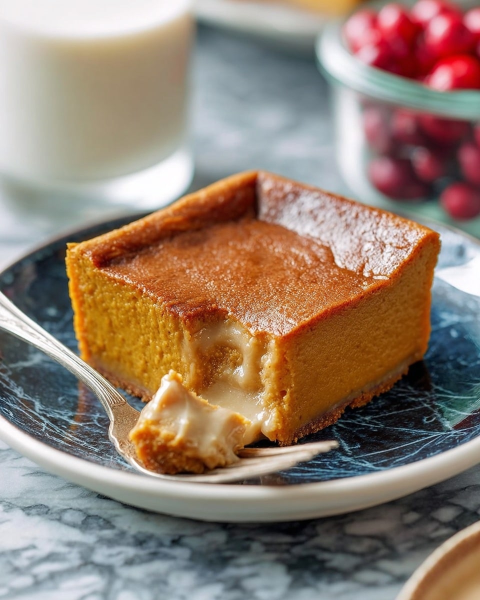 Pumpkin Magic Custard Cake with Caramel Topping Recipe - Recipe Image