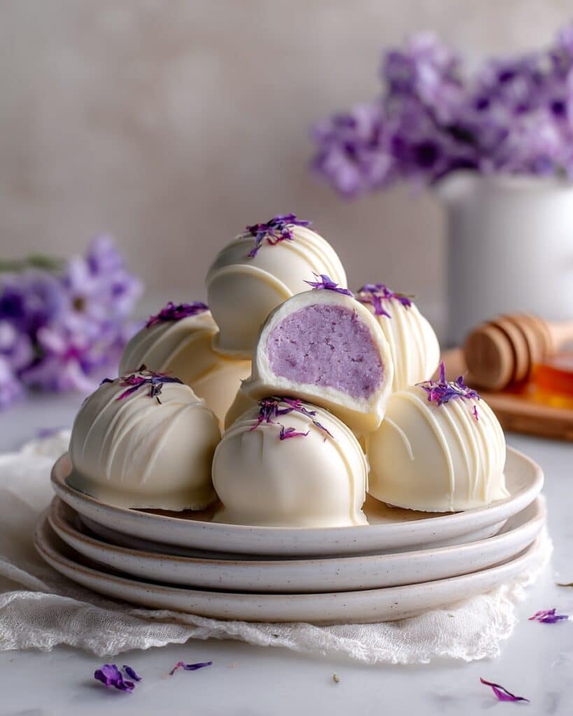 Honey Lavender White Chocolate Truffles Recipe